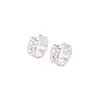 Pendientes de botón de diseño de nicho de dropshipping de joyería con forma de corazón, chapados en plata 925, simples, con forma de corazón entrelazado en forma de C para mujer