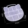 Ventas Directas de Fábrica Caja de Almacenamiento de Empaque de Plástico Transparente Gato Kt Organizador Divisor de Compartimentos para Joyería Exhibición de Juguetes Almacenamiento