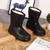 Botas de Nieve para Mujer, Botas de Lluvia con Forro Polar, Antideslizantes, Zapatos de Algodón Cálidos, Integrado de Eva, Adecuadas para Lavado de Autos, Chef, Trabajo en Almacén Frío, Zapatos de Lluvia