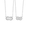 Anillo Mobius de plata de ley 925, collar para pareja, diseño de nicho, entrada de lujo, cadena de clavícula, colgante con símbolo ilimitado