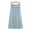Conjunto de Primavera/Verano: Cárdigan de punto de manga larga con protección solar, top sin mangas de cuello alto, falda plisada de longitud media, traje de poliéster para mujer