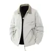Chaqueta Retro de Estilo Europeo y Americano Transfronteriza para Hombre, Nueva de Primavera y Otoño, Casual, Cuello Solapa, Ropa de Trabajo, Holgada, Color Sólido, Abrigo para Hombre