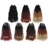 Suministro Directo de Fábrica Fauxlocs Rizados 18 Pulgadas Diosa Crochet Gitano Crochet Peluca de Cabello