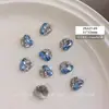 Brilhante K9 Base Aberta Ovo de Pombo Empilhado Joias de Diamante para Nail Art Joias de Luxo Acessível Loja Boutique Acabamento Manual Decoração de Unhas com Diamantes Empilhados