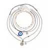 Joyería Transfronteriza Europea y Americana Étnica Retro Multicapa para Llevar Collares Adornos Árbol Grande Colgante Redondo Traje de Cuentas Collar para Mujer