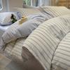 Juego de cama de cuatro piezas de algodón puro clase A, algodón lavado, algodón puro 2024, nuevo para cama, sábanas, funda nórdica, juego de tres piezas para dormitorio 4