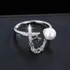 Moda simple estrella de cuatro puntas Perla apertura anillo ajustable diseño de personalidad temperamento juvenil fabricantes stock transfronterizo