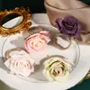 Nuevo Anillo para Servilleta de Rosa Simulada Estilo Nórdico Creativo Decoración de Mesa para Banquete de Hotel Anillo para Servilleta de Mesa