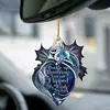 Amante del Dragón Rojo y el Dragón Calavera Regalo para Amante de las Calaveras Decoración Colgante para Coche Colgante para Espejo Retrovisor Accesorios