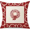 Juego de Fundas de Almohada Transfronterizas para Navidad Europea y Americana, Funda para Cojín de Sofá de Sala de Estar, Funda para Almohada de Cintura con Reno Papá Noel Árbol, Suministro de Fábrica