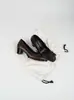 Versión de Piel de Oveja~Zapatos de Salón Individuales de Boca Baja Estilo Retro Francés para Mujer, Zapatos de Tacón Alto Cuadrados de Tacón Grueso Estilo Oficina, Zapatos de Mujer Sencillos con Lazo