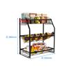 Estante para Condimentos Estante de Almacenamiento para Condimentos de Cocina Multicapa Extraíble para Encimera Estante de Almacenamiento para Aceite y Sal Condimentos Dulces y Ácidos