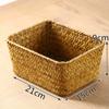 Nordic Handmade Seagrass tecido cesta de armazenamento Creative Desktop caixa de armazenamento reforçada Mini cesta Home Snack Candy Box
