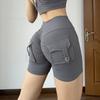 Pantalones de yoga sexys de tres puntos para mujer, de cintura alta y con bolsillos, para el trabajo, deportivos y de fitness, para primavera y verano