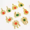Colgante Antiguo de Oro Microincrustado Zirconia Candado de Paz y Buena Suerte Colgante de Cangrejo Cadena de Suéter DIY Collar Accesorios de Joyería
