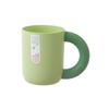 Nuevo Vaso para Enjuague Bucal de Pareja con Asa Grande Color Sólido Vaso para Lavado Doméstico Vaso de Plástico Vaso para Agua Dormitorio de Estudiantes Vaso para Cepillo