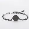 Pulseira Redonda de Aço Inoxidável para Ponto Cruz Transfronteiriço Pulseira de Clipe de Papel Europeia e Americana Material em Branco Pulseira de Presente de Feriado Venda por Atacado