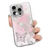 Funda para iPhone 16 Pro Max con Mariposas Estampadas Huecas de Gama Alta Venta al por Mayor Funda Protectora para iPhone 17 Pintada con UV