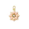 Acessórios para Pulseiras e Colares DIY Transfronteiriços, Pingentes de Coração, Charms de Cordão, Pingentes Florais Artesanais, Materiais para Pendurar em Bolsas