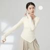 Traje de treinamento de dança clássica outono e inverno novo top de manga comprida com decote redondo traje de treinamento corporal de dança moderna chinesa