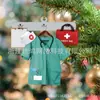Colgante Decorativo para Coche de Uniforme de Enfermera Plano de Acrílico Nuevo Transfronterizo