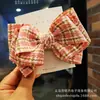 Accesorios para el cabello de niños con estampado de pata de gallo para niñas, pasador de lazo grande, clip superior para actuación escolar, accesorios para el cabello de princesa, clip para niña pequeña