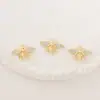 Accesorios de joyería semiacabados al por mayor material metal incrustado circonita Colgante de abeja diiy collar pulsera pendientes colgante