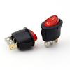Interruptor de barco KCD1 trípode, dos patas, dos velocidades, tres velocidades con luces, interruptor basculante ovalado de barco 6A/250V