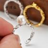Anillo de Nariz de Cerdo Lvsheng S925 Plata de Ley Grupo Portador Vacío Abierto Ajustable Moda Versátil diy Portaanillos Semi-terminado