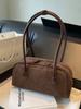 Bolso vintage transfronterizo de otoño e invierno para mujer, nuevo bolso de hombro bajo el brazo esmerilado, moderno y portátil, bolso baguette combinable.