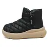 28110 Pão Quente Sapatos Grandes de Algodão 2025 Sapatos Femininos de Inverno Mais Veludo Aumento de Altura Sola Grossa Botas de Neve Femininas