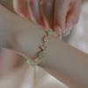 Pulsera de Jade Hetian Natural para Mujer Nuevo Estilo Chino Diseño de Nicho Tulipán Ajustable Pulsera de Estudios Chinos Regalo Popular