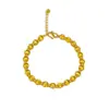 Pulseira de Moedas dos Cinco Imperadores com Escamas de Dragão Banhada a Ouro e Cristal de Gelo, Pulseira da Moda com Cavalo, Cabacinha e Coração, Venda por Atacado
