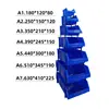 Estante de almacenamiento de material nuevo HDPE engrosado, piezas de ferretería, clasificación de tornillos, plástico combinado, caja de almacenamiento biselada