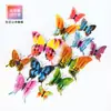 Pegatinas Decorativas de Mariposa de Simulación de Doble Capa 3D Transfronterizas, Pegatinas de Pared de Mariposa de Colores Creativas para Fondo de Pared de Sala de Estar en Casa