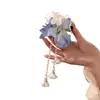 Lanqin Wuchuan~Nuevo Estilo Chinoiserie Flor de Peonía Azul Borla Pasador Súper Hada Suave Estilo Antiguo Atmósfera Dinastía Han Tocado