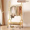 Cabide portátil e multifuncional para uso doméstico, varal simples para secar roupas em ambientes internos, cabide de chão para roupas e chapéus para quarto