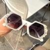 Óculos de Sol Grandes Femininos com Cristais - Armações de Designer Feitas à Mão