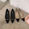 Zapatos Planos Estilo Chanel para Mujer, Nuevos Colores Bloqueados Primavera 2024 Versátiles Franceses Coreanos Punta Fina Poco Profundos Suela Suave Mocasines
