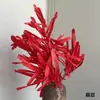 Flores Eternas en Tonos Rojos, Decoraciones de Año Nuevo, Kits de Material para Ramos, Decoración para el Hogar con Ambiente, Arreglos de Boda, Accesorios de Fuegos Artificiales y Decoraciones de Conjunto