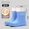 Sapatos de água da moda galochas botas curtas com cadarço impermeáveis femininas de cano médio antiderrapantes resistentes ao desgaste sapatos de borracha para cozinha galochas femininas quentes