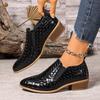 Zapatos Casuales Slip-On Estilo Retro para Mujer 2025 Primavera y Otoño Nueva Moda Versátiles de Punta Puntiaguda Boca Profunda con Tacón Grueso para Mujer
