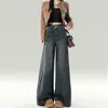 Jeans Acampanados Vintage Azules de Cintura Alta para Mujer, Tendencia Otoño 2025 Nuevo Diseño, Pantalones de Piso de Alta Elasticidad