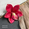 Flor de Simulación Impresión 3D Cabeza de Flor de Orquídea Celebridad de Internet Souvenir Tocado Decoración de Ropa Exquisitos Accesorios de Flores Falsas Venta al por Mayor