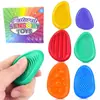 Pedra Sensorial Hiperatividade TDAH Ansiedade Alívio Descompressão Gadget Prático Silicone Dedo Placa Tátil Feijão Injeção Treinamento de Força Brinquedo