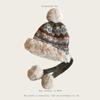 Nuevo Gorro Jacquard de Estilo Étnico con Protección para las Orejas para Mujer en Otoño e Invierno Cálido Gorro de Punto con Forro Polar Gorro Lei Feng Viaje Esquí Lana
