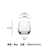 Taza de Cata de Cristal Creativa Transparente para Whisky Alto Valor de Color Vertical Fragante Taza Aromática Copa de Vino Extranjero Copa Seca