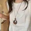 Novo Estilo Chinês Retrô Étnico Zen Colar Design de Nicho Temperamento Personalidade Madeira Moda Versátil Colar
