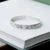 Nuevo Pulsera de Plata con Forma de Hoja de Ginkgo Estilo Chino para Mujer, Tradicional de Plata Pura Hecha a Mano Simple Moda Abierta Pulsera Sólida para Pareja, Exquisita