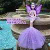 Fabricante 45 cm Vestido de Novia Musical con Luces Sirena Alas de Luz Ángel Muñeca Brillante Juguete Inteligente para Niños